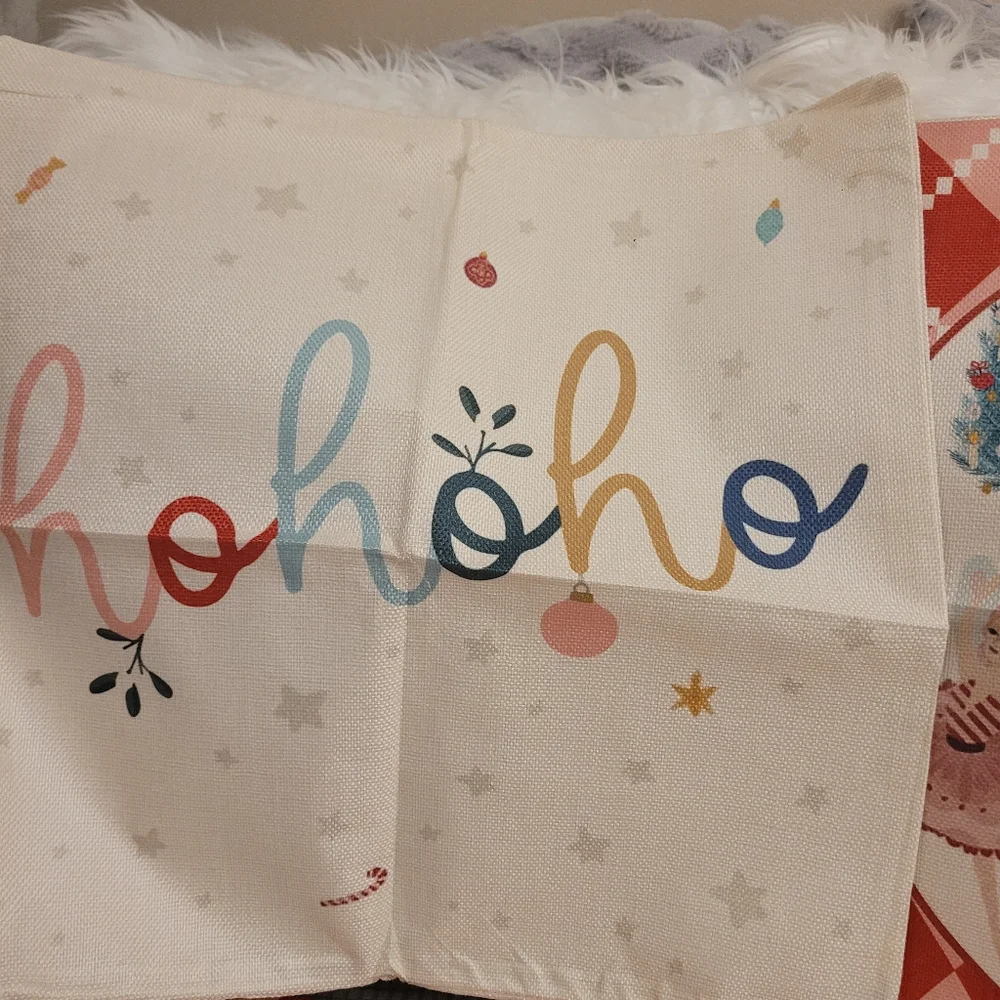 4 Festive Holiday Pillow Covers Set - Multicolor